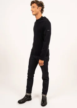 SAINT JAMES Pulls Marins*Pull marin uni Galiote Navy