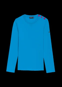 SAINT JAMES Pulls Marins*Pull marin uni Marée Paonpop/magenta