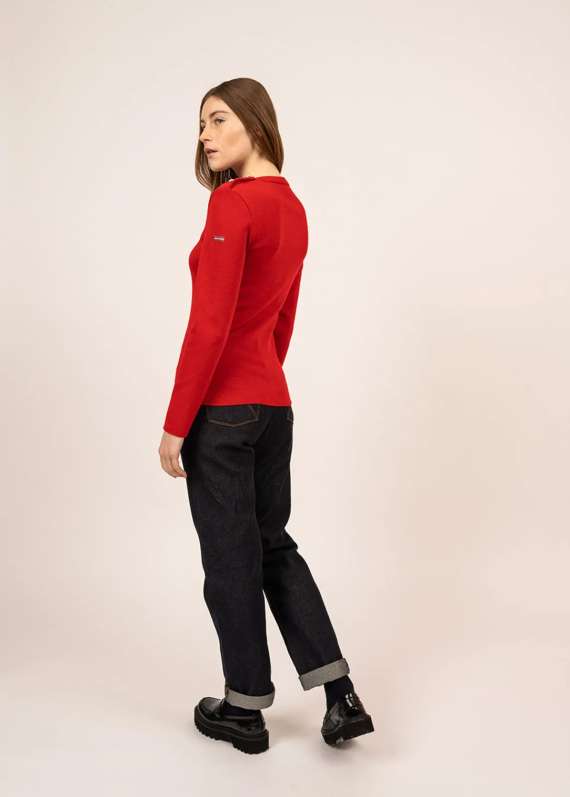 SAINT JAMES Pulls Marins*Pull marin uni Marée Tulipe