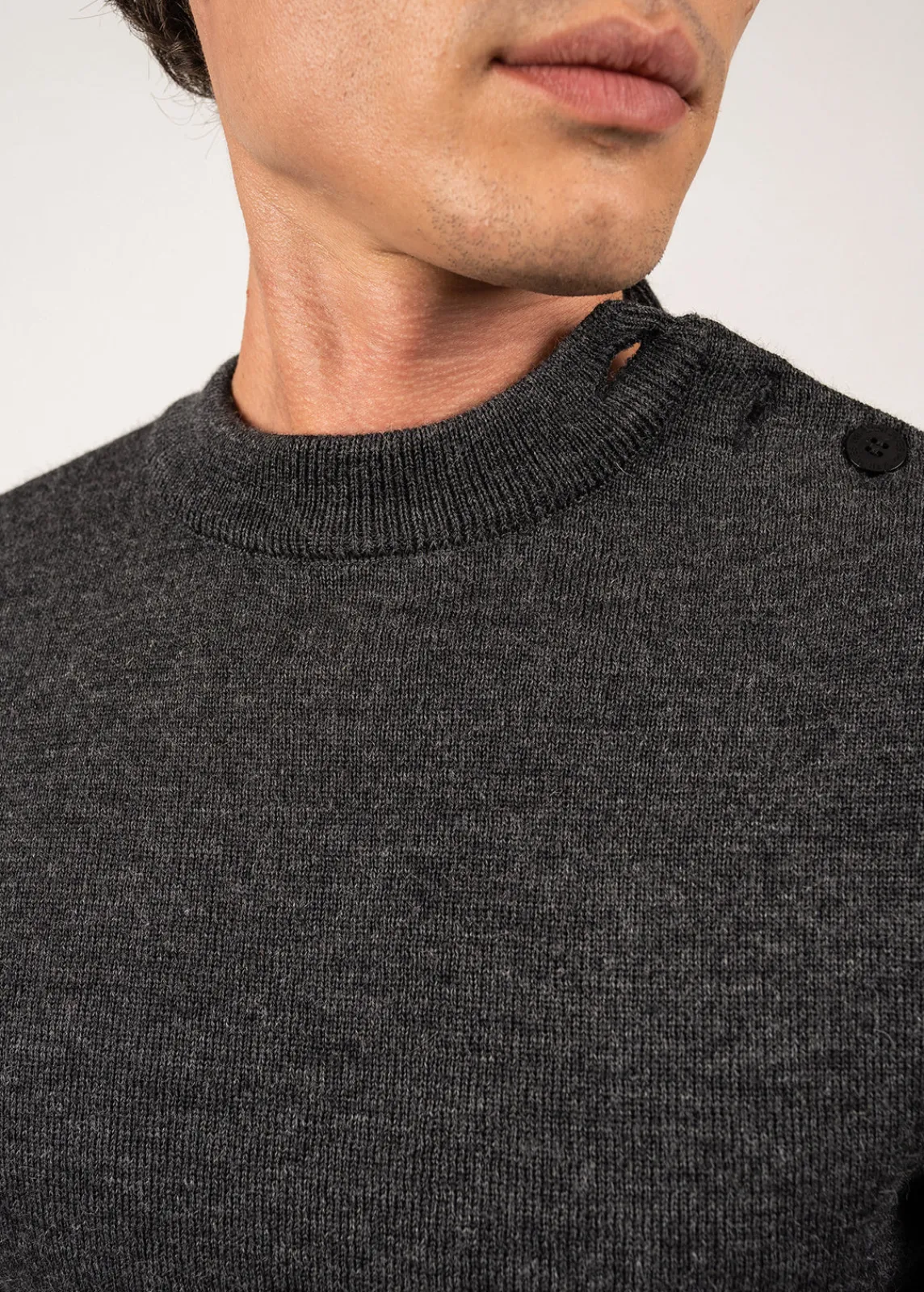 SAINT JAMES Pulls Marins*Pull marin uni Matelot Gris