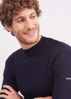 SAINT JAMES Pulls Marins*Pull marin uni Officier Marine