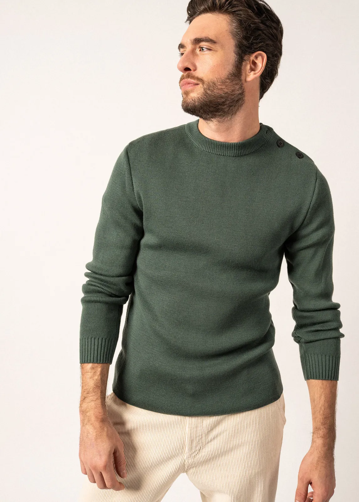 SAINT JAMES Pulls Marins*Pull marin uni Rochefort Vegetal