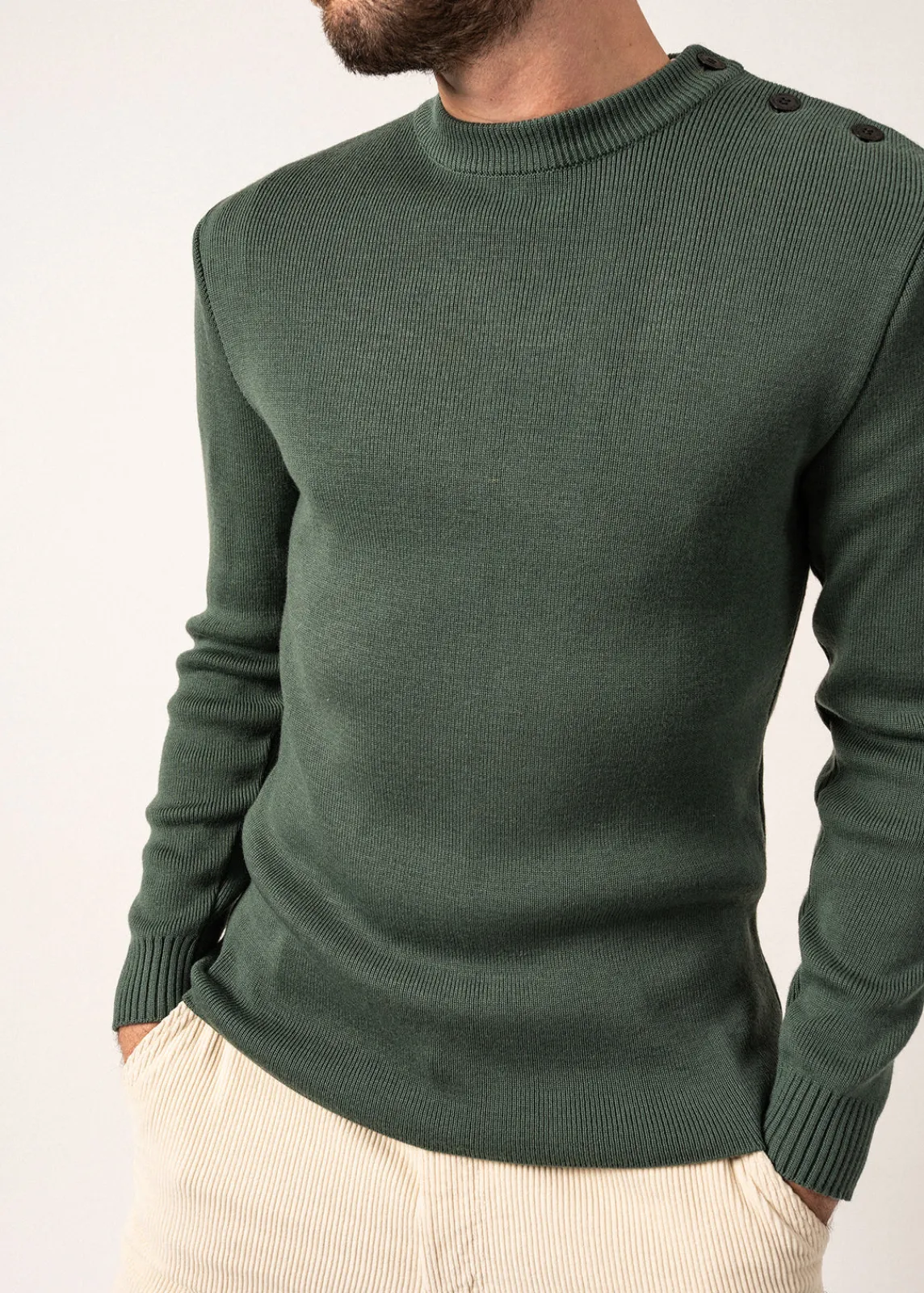 SAINT JAMES Pulls Marins*Pull marin uni Rochefort Vegetal