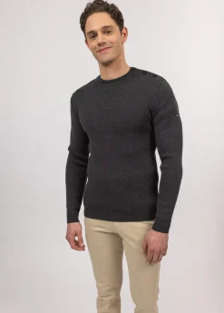 SAINT JAMES Pulls Marins*Pull marin uni Rochefort Anthracite