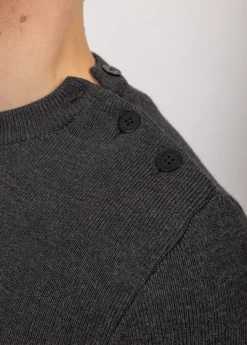 SAINT JAMES Pulls Marins*Pull marin uni Rochefort Anthracite