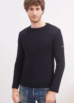 SAINT JAMES Pulls & Gilets*Pull militaire Gouvernail Navy