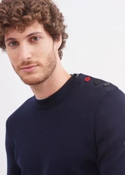 SAINT JAMES Pulls Marins*Pull Mondiovision France Navy/multico