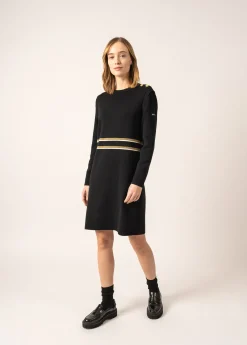 SAINT JAMES Robes & Jupes*Robe en laine Party Navy/ecume/champagne