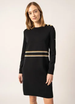 SAINT JAMES Robes & Jupes*Robe en laine Party Navy/ecume/champagne