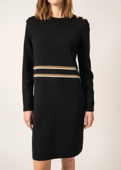 SAINT JAMES Robes & Jupes*Robe en laine Party Navy/ecume/champagne