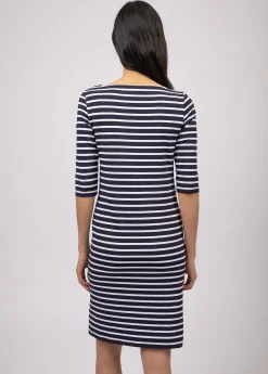 SAINT JAMES Robes & Jupes*Robe marinière anti-UV Propriano Navy/neige