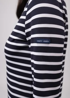 SAINT JAMES Robes & Jupes*Robe marinière anti-UV Propriano Navy/neige