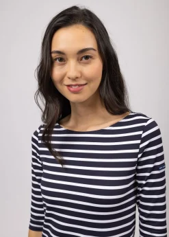 SAINT JAMES Robes & Jupes*Robe marinière anti-UV Propriano Navy/neige