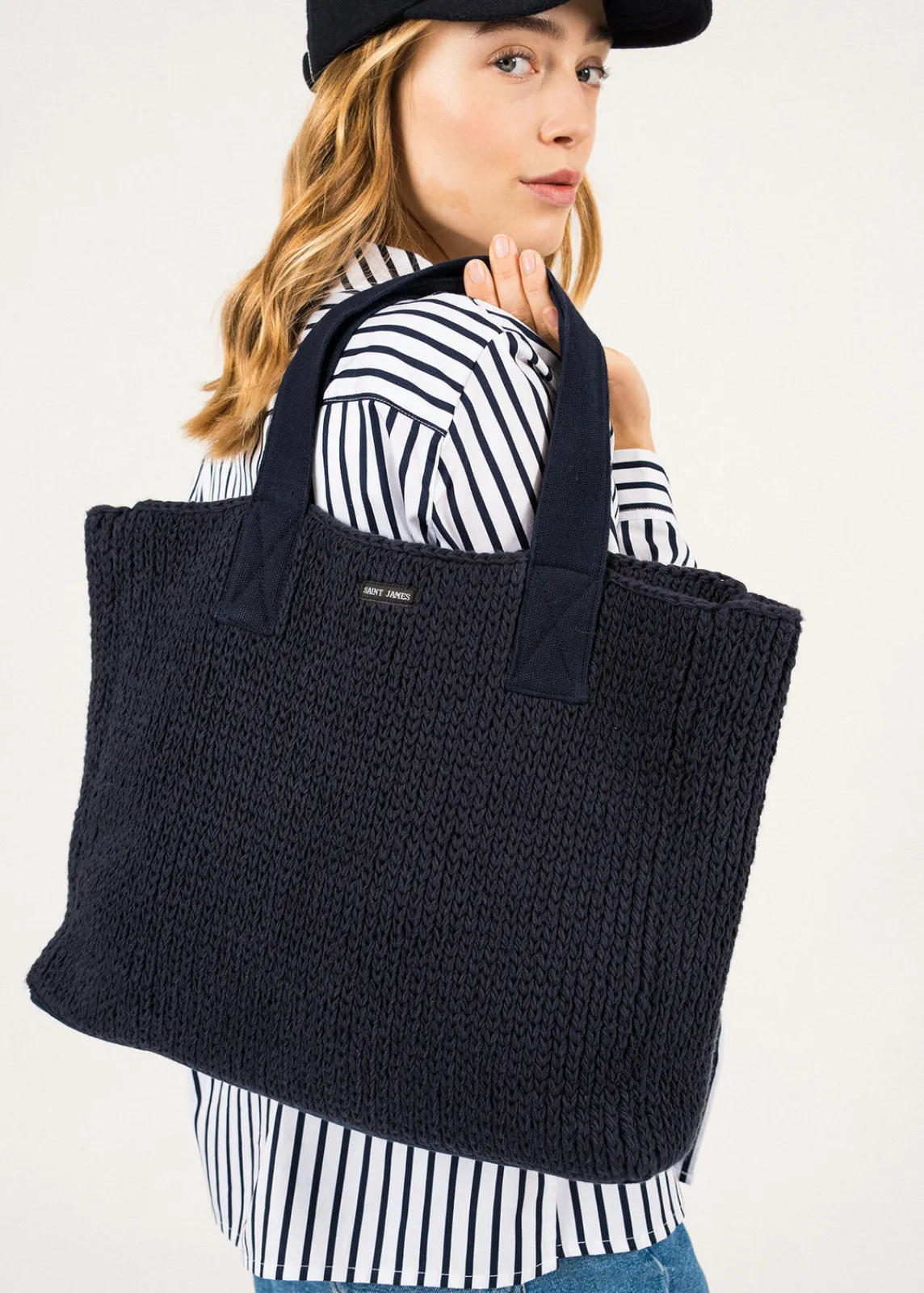SAINT JAMES Sacs À Main & Cabas*Sac tricoté Navy