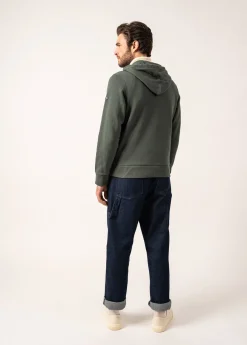 SAINT JAMES Pulls & Gilets*Sweat à capuche Benji Vegetal