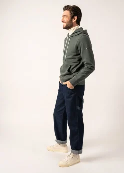 SAINT JAMES Pulls & Gilets*Sweat à capuche Benji Vegetal