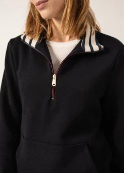 SAINT JAMES Pulls & Gilets*Sweat zippé Thonon Navy