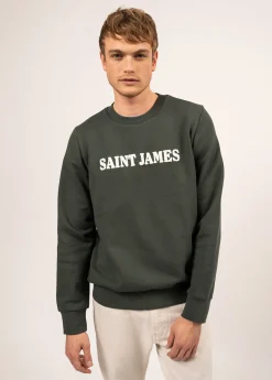 SAINT JAMES Pulls & Gilets*Sweatshirt Solal Vegetal/blancd'hiver