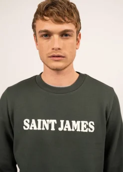 SAINT JAMES Pulls & Gilets*Sweatshirt Solal Vegetal/blancd'hiver