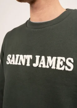 SAINT JAMES Pulls & Gilets*Sweatshirt Solal Vegetal/blancd'hiver