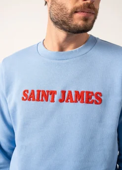 SAINT JAMES Pulls & Gilets*Sweatshirt Solal Oxygene/tulipe