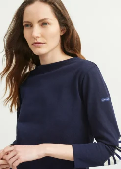 SAINT JAMES Marinières*T-shirt marin col bateau Guildo Navy