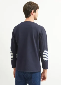 SAINT JAMES Marinières*T-shirt marin col bateau Guildo Navy