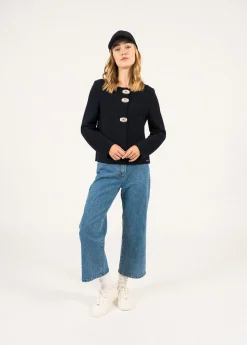 SAINT JAMES Pulls & Gilets*Veste en laine Adrets Réédit Navy