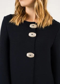 SAINT JAMES Pulls & Gilets*Veste en laine Adrets Réédit Navy