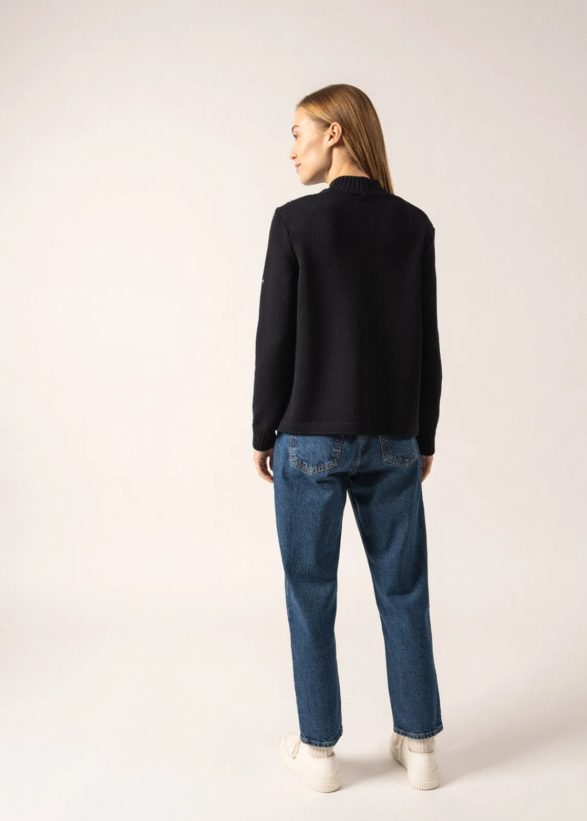 SAINT JAMES Vestes*Veste en maille fantaisie Méribel Navy