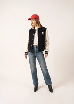 SAINT JAMES Vestes*Veste esprit bomber Collège Navy/ecru