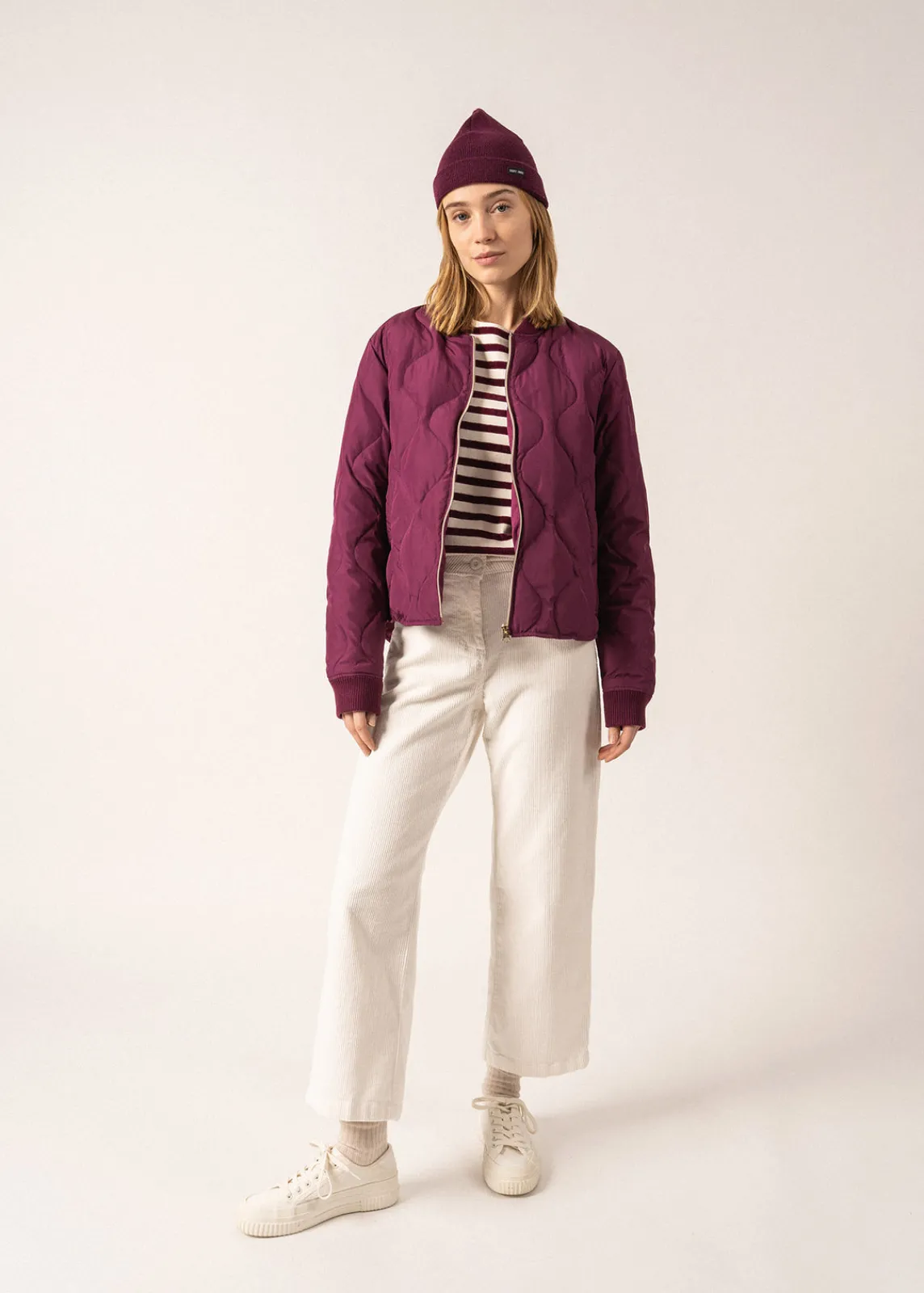 SAINT JAMES Vestes*Veste matelassée Ste Izia Prune