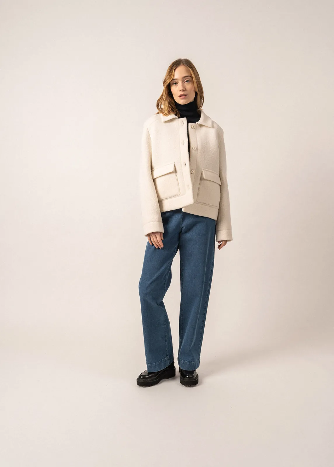 SAINT JAMES Vestes*Veste workwear Ardèche Blancd'hiver